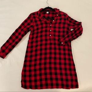 Old Navy Buffalo Plaid Flannel Dress